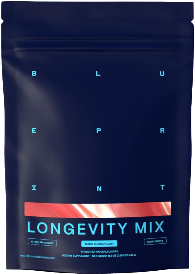 Blueprint Longevity Mix supplement pouch